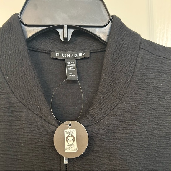 EILEEN FISHER Organic Cotton Blend Vest in Black Size L - Picture 7 of 9